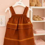 brown toddler frock